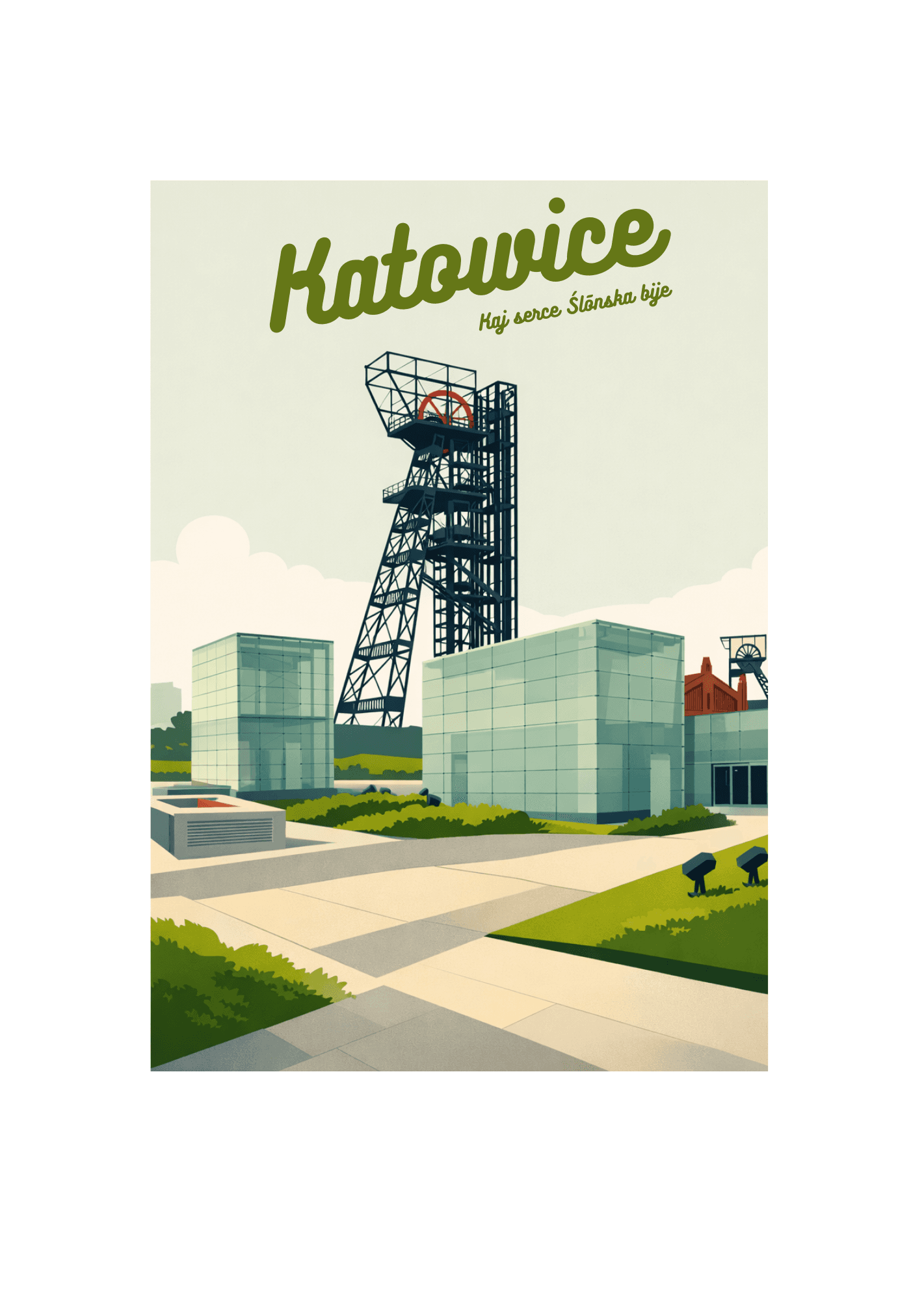 Pocztówka Katowice – Kaj serce Ślōnska bije