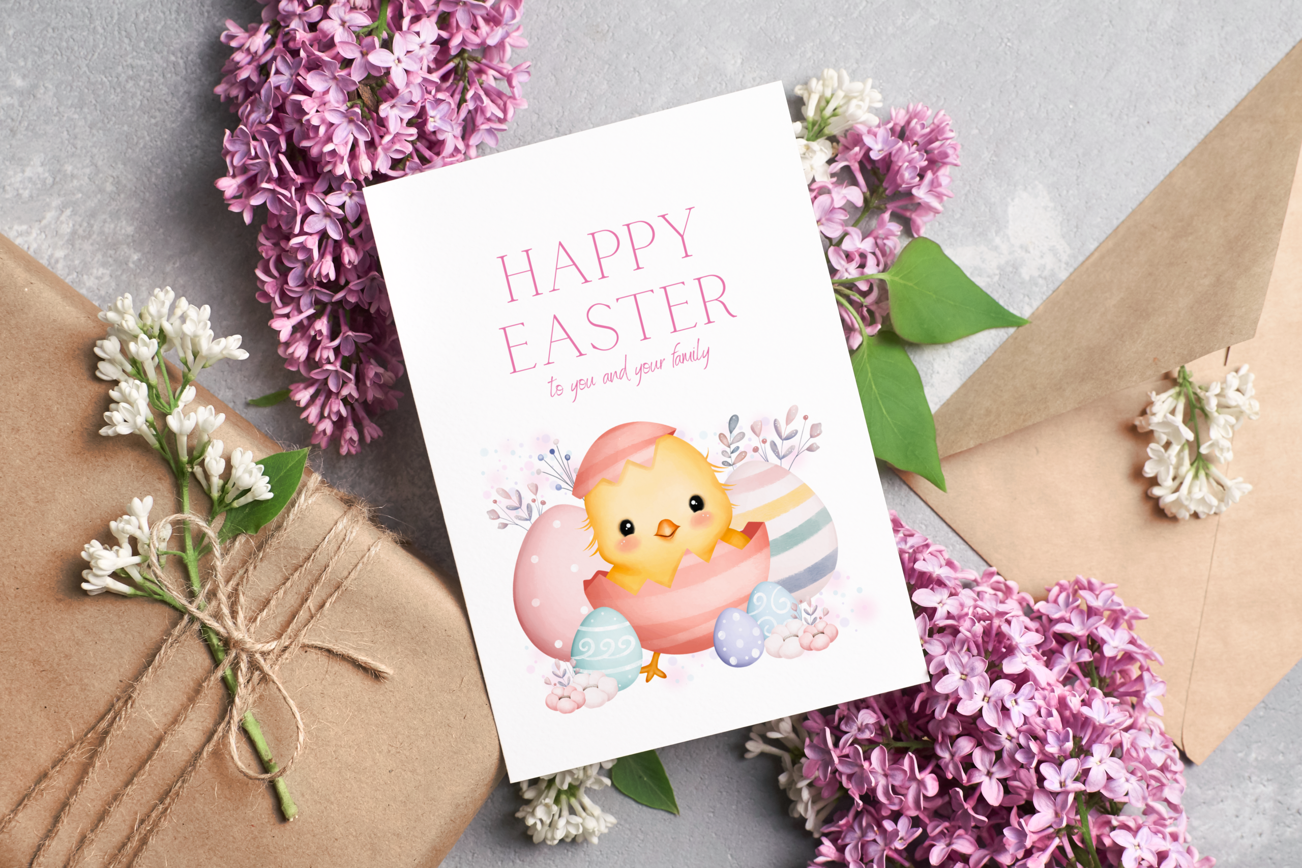 Kartka Happy Easter - kurczaczek